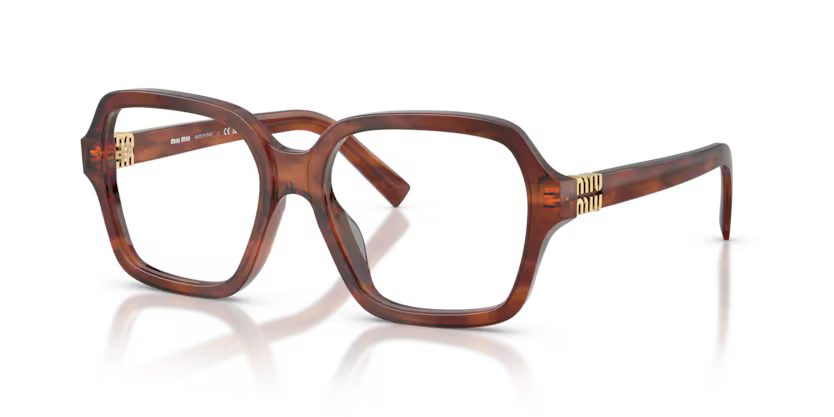 Miu Miu 0MU 03YV 26E1O1 - Striped Tobacco